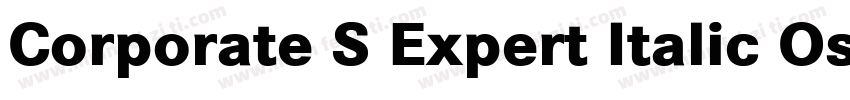 Corporate S Expert Italic OsF字体转换